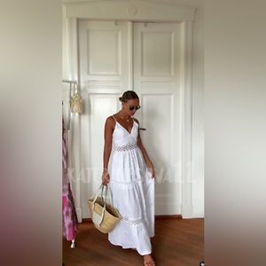 Zara rustic lace midi dress